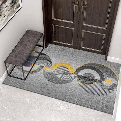 Navak Carpet Europe Style Geometry Round Pattern Carpet Living Room Sofa Bedroom Study Kitchen Entrance Door Mat Non-slip Fashion Decor Rug