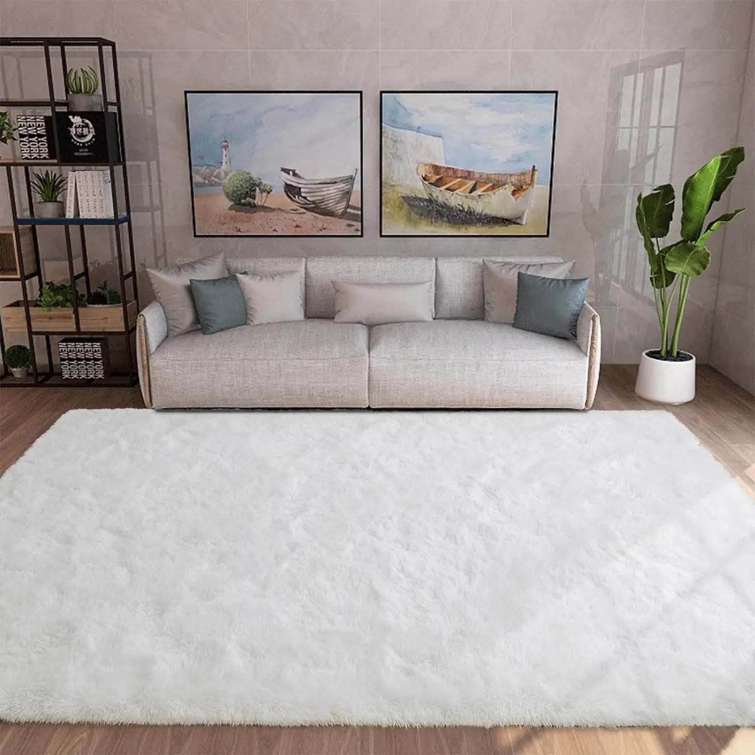Navak Carpet Silk Wool Carpet Living Room Plush Rug Bed Room Floor Fluffy Mats Non-slip Home Decor Soft Velvet Carpet Kids Room Blankets