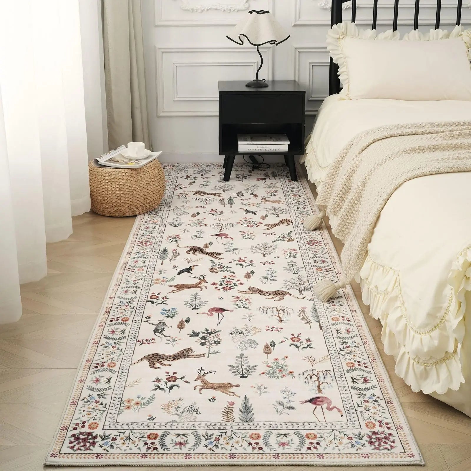 Navak Carpet Exclusive Picks Runner Rug for Kitchen Non Slip Washable Rugs with Rubber Backing Soft Floral Animal Carpet Runner for Kitchen Home Decor
