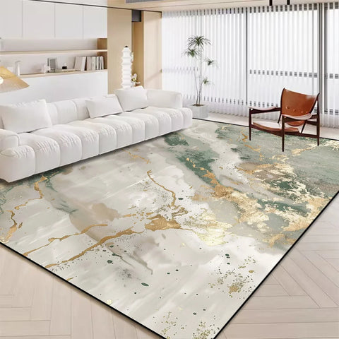 Navak Carpet Luxury White Marble Carpet for Living Room Nordic Gold Decoration Home Tapis Non-slip Washable Rugs for Bedroom Ins Floor Mat 러그