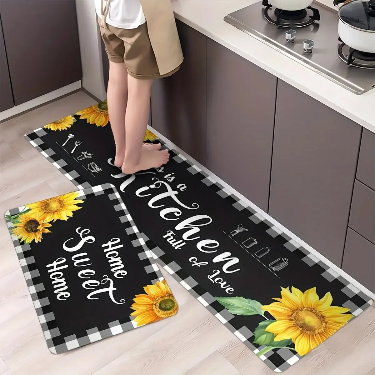 Navak Carpet 1PC Charactors pattern Kitchen Rugs Non-Slip Home Door Mats Pop design Bathroom Rugs Bath Mat Carpet for Home Sink Laundry Decor