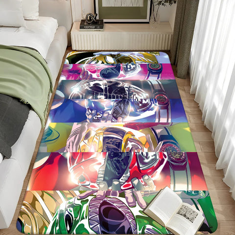 Navak Carpet Mighty Morphin Power Rangers Floor Bathroom Mat Kids Room Bedroom Decoration Balcony Anti-Slip Doormat Living Room Welcome Rug