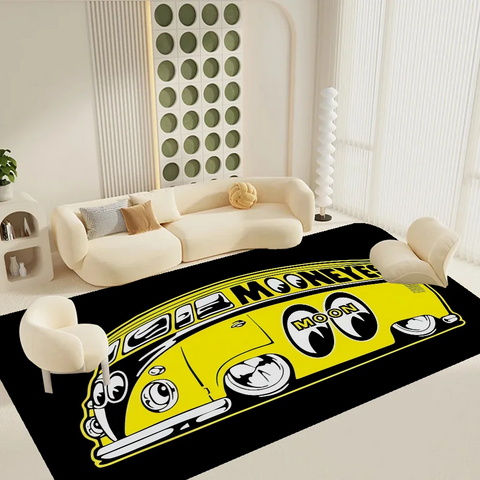 Navak Carpet Mooneyes Print Floor Mat INS Style Soft Bedroom Floor House Laundry Room Mat Anti-skid Bedside Area Rugs