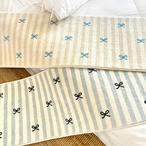 Navak Carpet Exclusive Picks Bow Imitation Cashmere Rug Comfortable Insulation Warm Bedroom Bed Blanket Girls Bed Mat Bay Window Blanket Home Decor
