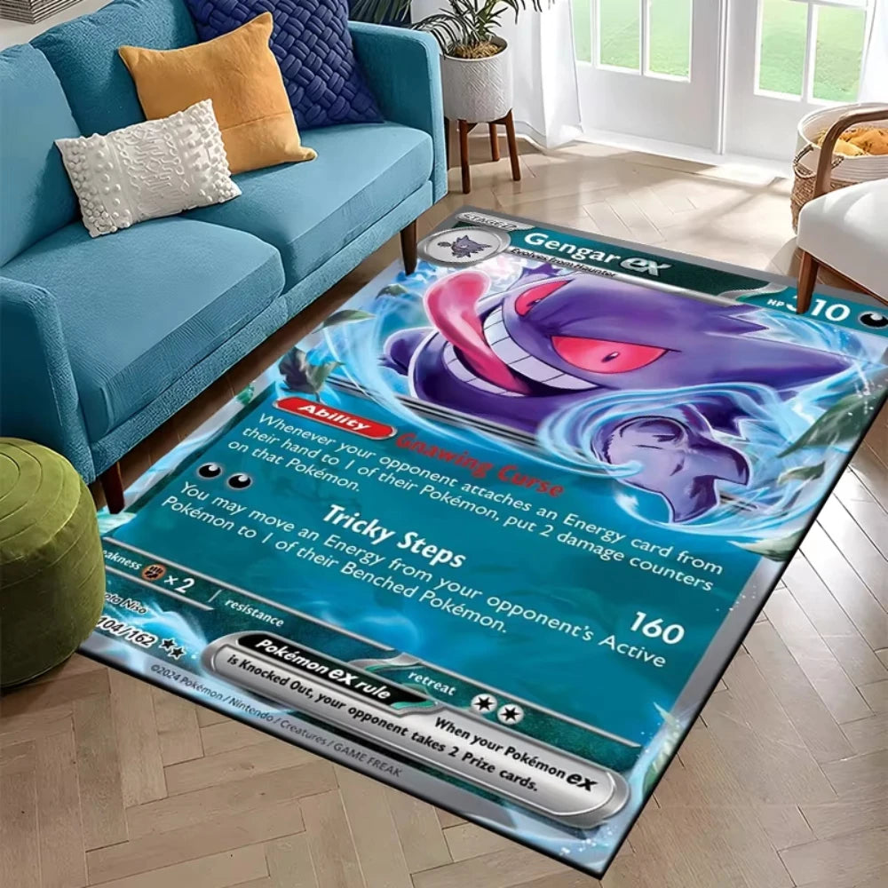 Navak Carpet Daily Picks Gengar Game Card Themed Carpet for Gaming Room Decor Bedroom Soft Area Rug Living Room Carpet Man Cave Piece Ideal Gift