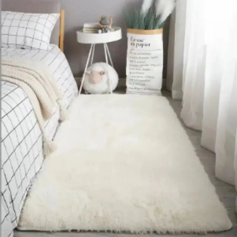 Navak Carpet Exclusive Picks Silk Wool Fluffy Shaggy Bedroom Area Shaggy Non-Slip Rugs, Machine Washable Soft Shaggy Rugs Modern Soft Plush Rugs