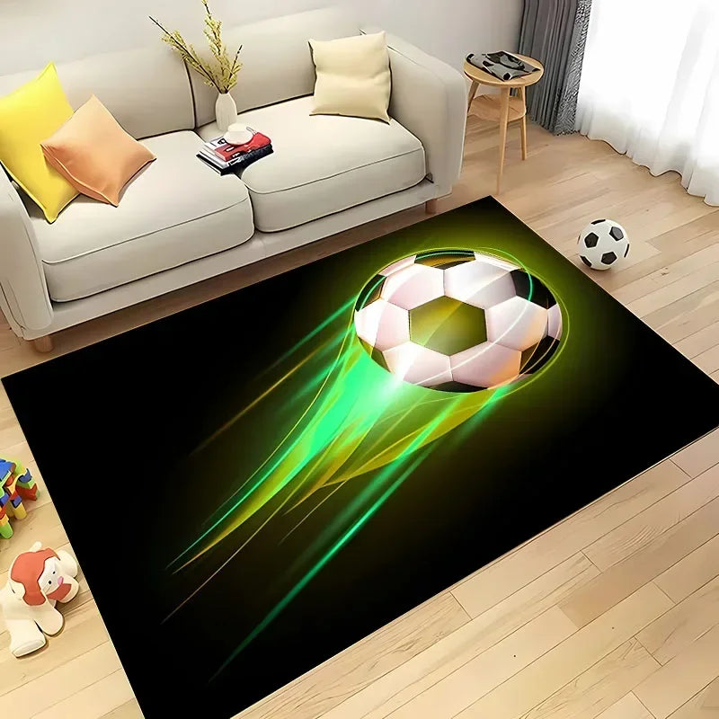 Navak Carpet Ball Sports Themed Carpet Cartoon Soccer Floor Mat for Kids Bedroom Decor Football Large Area Rugs Home Living Room Hallway Rug