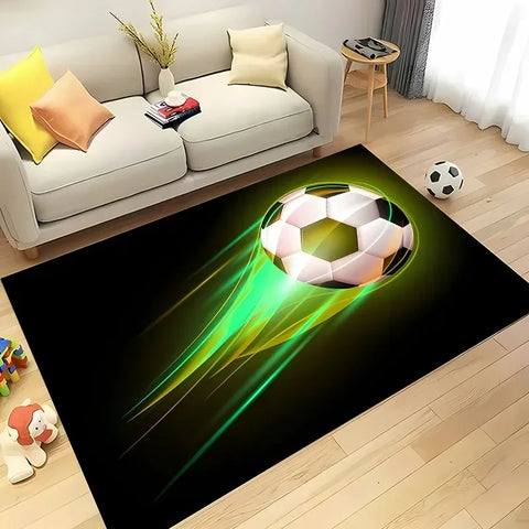 Navak Carpet Ball Sports Themed Carpet Cartoon Soccer Floor Mat for Kids Bedroom Decor Football Large Area Rugs Home Living Room Hallway Rug