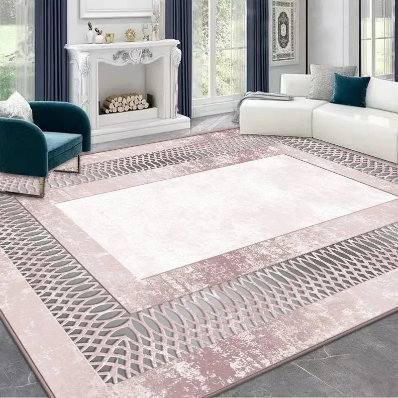 Navak Carpet Light Luxury Rugs for Bedroom Anti-slip Bedside Rug Large Area Living Room Decoration Soft Carpet Washable Cloakroom Floor Mat