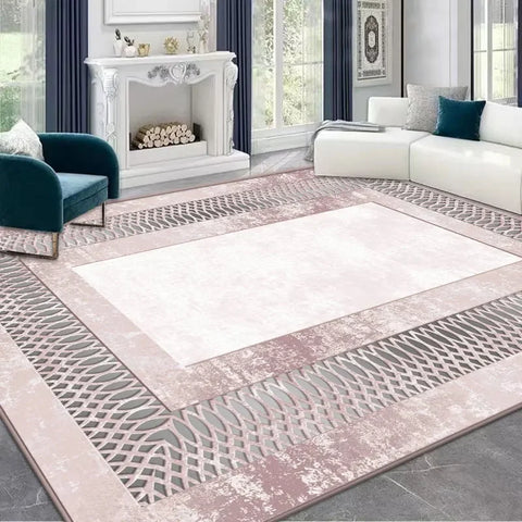 Navak Carpet Light Luxury Rugs for Bedroom Anti-slip Bedside Rug Large Area Living Room Decoration Soft Carpet Washable Cloakroom Floor Mat