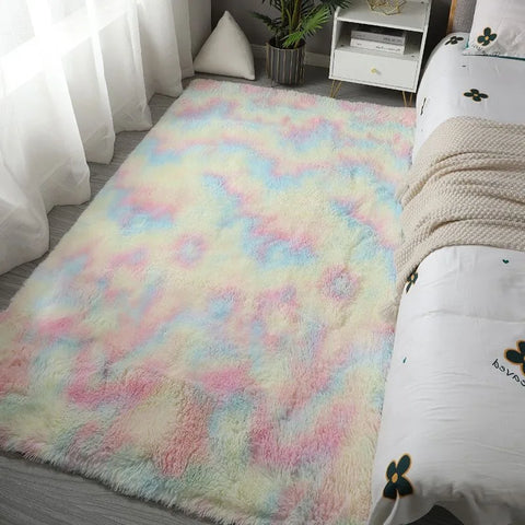 Navak Carpet Pink Bedroom Carpet For Children's Room Cute Girls Floor Soft Mat Living Room Decoration White Fluffy Large Kids Bedside Rugs
