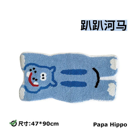 Navak Carpet Exclusive Picks 1pc Cartoon Animal Decorative Carpet Bedroom Carpet Fluffy Bedside Rug Faux Cashmere Floor Mat Soft Anti-slip Bath Mat