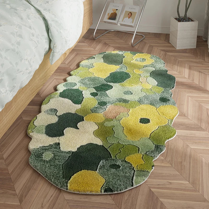 Navak Carpet Nordic Style Bedroom Decor Carpet Home Fluffy Soft Rug Irregular Shapes Carpets for Living Room Thickend Plush Bedside Floor Mat
