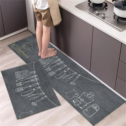 Navak Carpet Kitchen Carpet Mats for Floor Bedroom Living Room Long Bedside Area Rug Soft Washable Carpet Anti Slip Bathroom Entrance Doormat