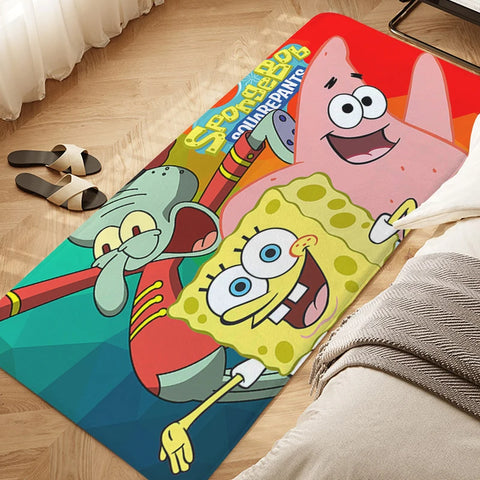 Navak Carpet Sleeping Room Floor Carpet D-SpongeBobs Cute Kitchen Waterproof Bathroom Mat Non-slip Custom Doormat Entrance Door Hallway Rug