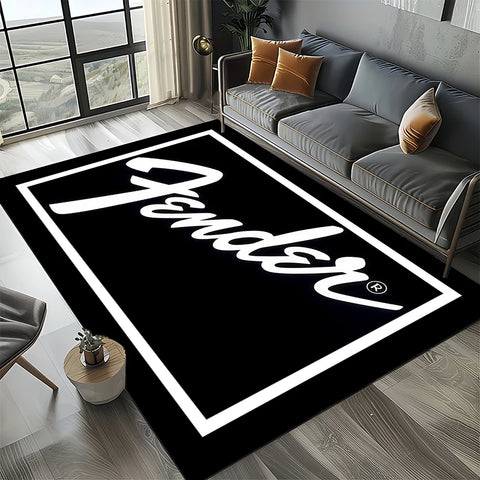 Navak Carpet 27 Style New 3D Fender Retro Guitar Instruments Music Carpet Rug for Living Room Bedroom Home Sofa Decoration,Non-slip Floor Mat