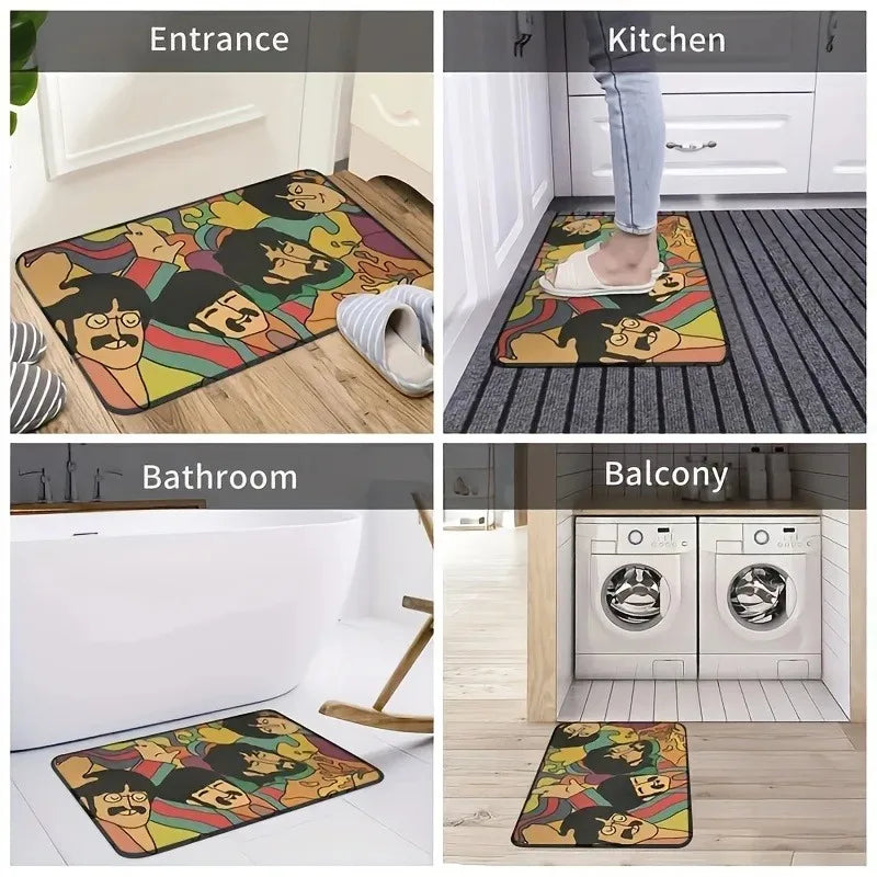 Navak Carpet 1PC Lemon Pattern Kitchen Rugs Non-Slip Door Mats Pop arts design Living room Rugs Bath Mat Carpet for Home Sink Laundry Decor