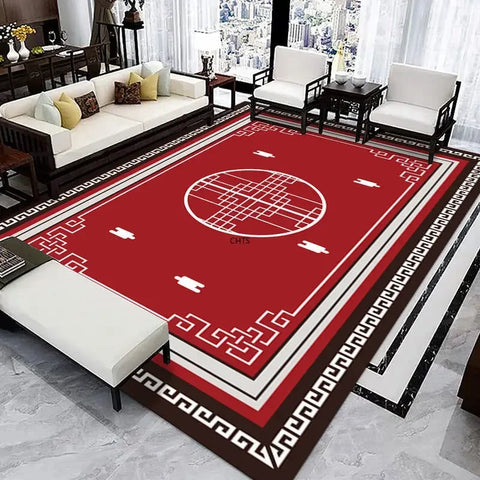 Navak Carpet New Chinese Style Decoration Home Carpets for Living Room Large Bedroom Rug Dining Room Decor Coffee Tables MAT Machine Washable