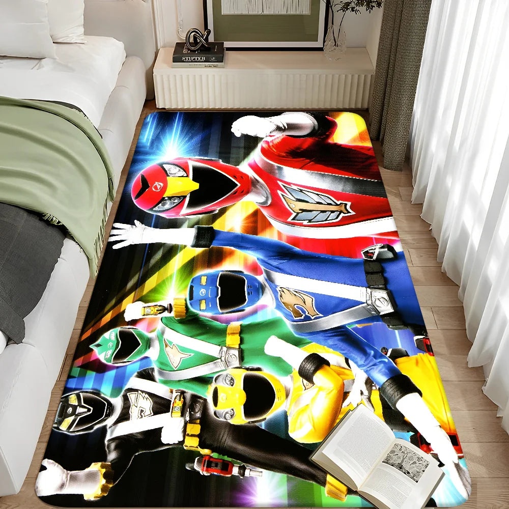 Navak Carpet Mighty Morphin Power Rangers Floor Bathroom Mat Kids Room Bedroom Decoration Balcony Anti-Slip Doormat Living Room Welcome Rug