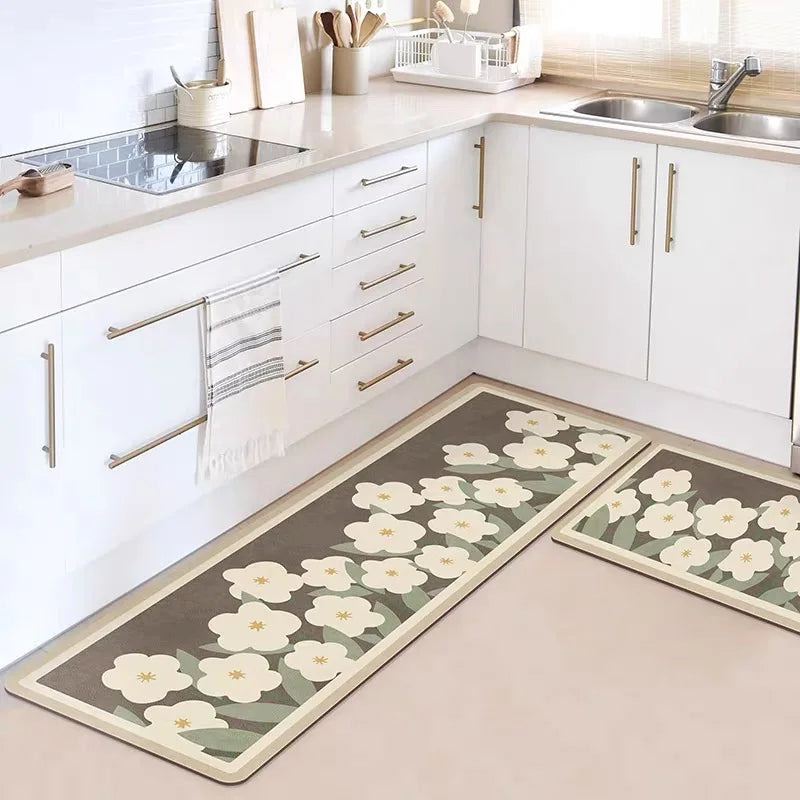 Navak Carpet Exclusive Picks Modern Simple Long Water-Absorbent Oil-Absorbent Diatomite Floor Mats Restaurant Special Non-Slip Foot Mats