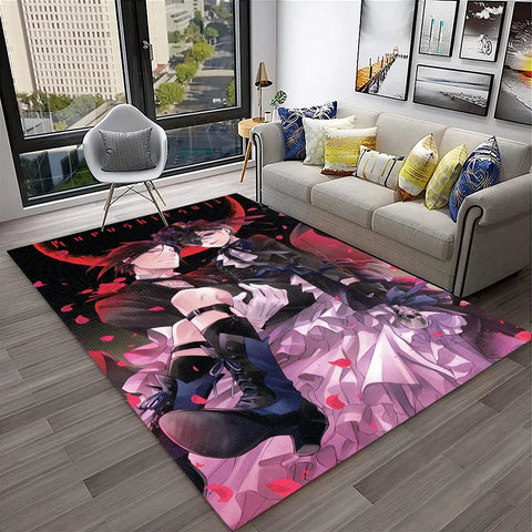 Navak Carpet 3D Anime Black Butler Cartoon Carpet Rug for Home Living Room Bedroom Sofa Doormat Decor,kids play Area Rug Non-slip Floor Mat