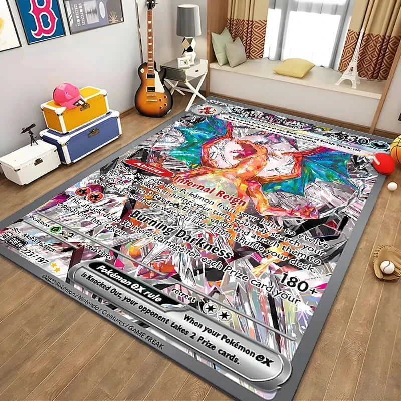 Navak Carpet Daily Picks Disney Japanese Anime Pattern Rug Pokemon Card for Bedroom Living Room Anime Carpets for Girl Room Floor Mat Home Decor