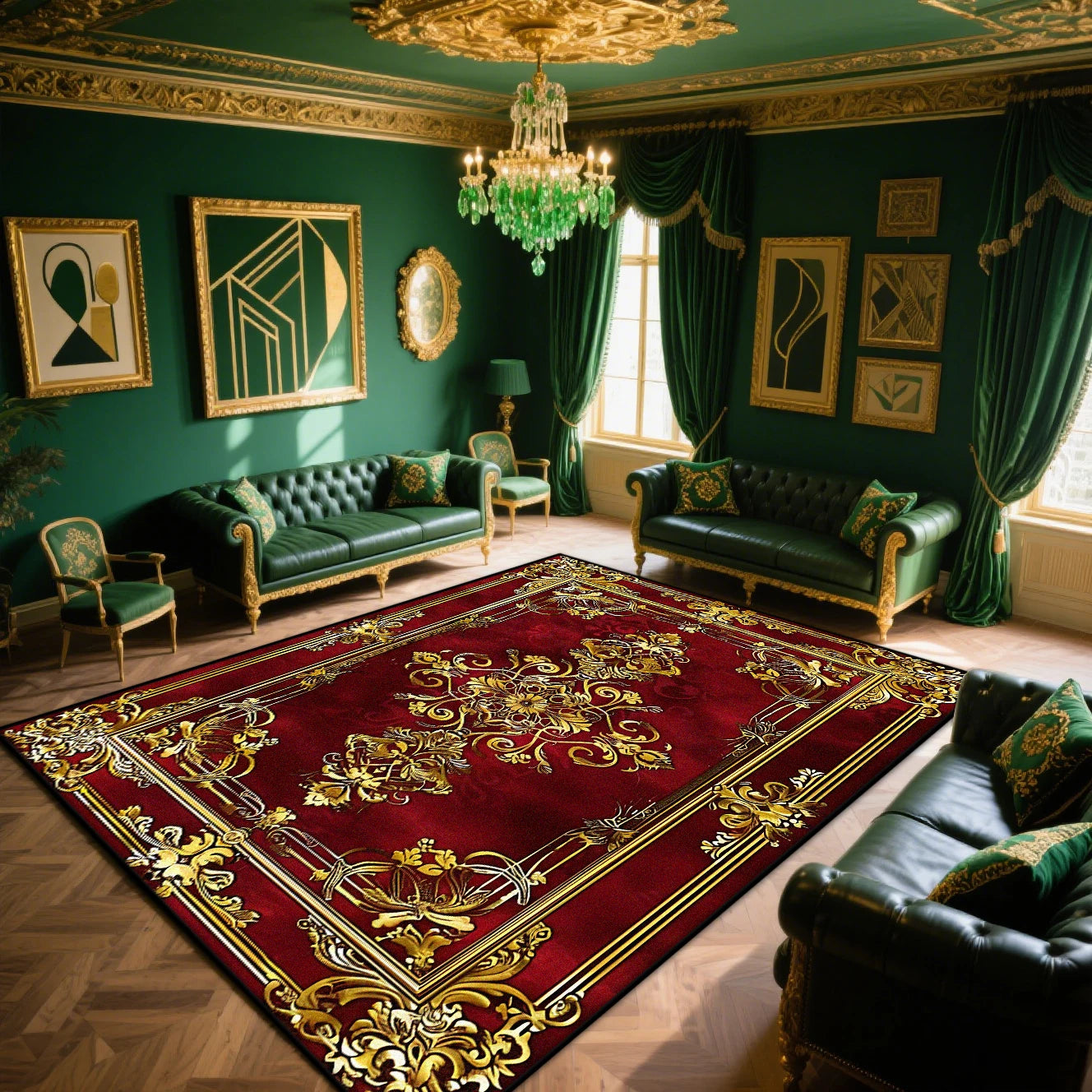 Navak Carpet Retro European and American Style CARPET FOR LIVE ROOM Large Room Rugs Bedroom Parlor Gaming Room Non-slip Rug Coffee Tables Mat