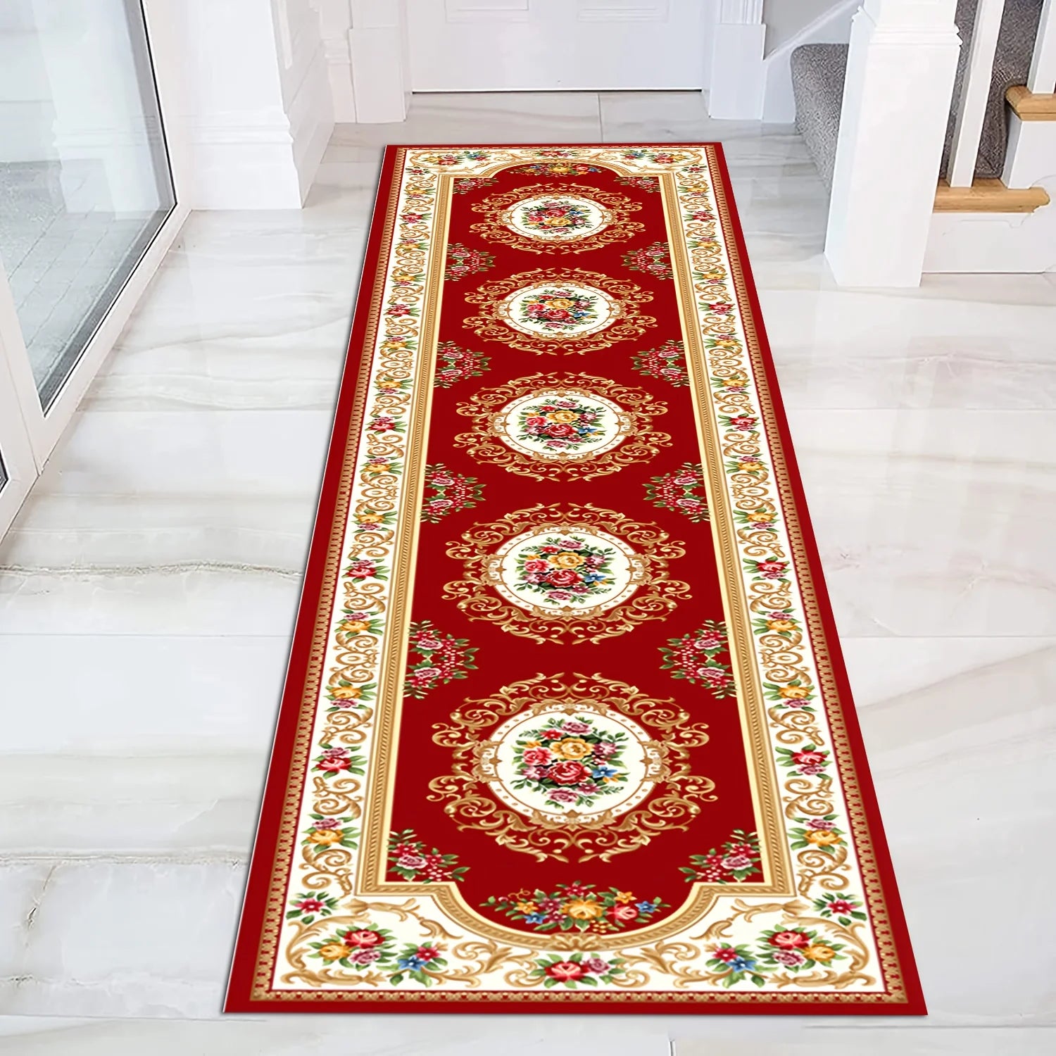Navak Carpet Exclusive Picks Crystal Velvet Soft And Non-Slip Vintage Boho Persian Carpet Laundry Room Hallway Kitchen Living Room Bedroom Mat