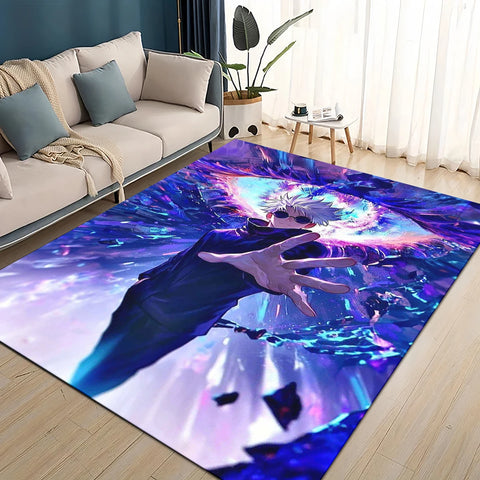 Navak Carpet 3D Cartoon Jujutsu Kaisen Anime Itadori Yuj Carpet Rug for Living Room Bedroom Home Sofa Decoration,kids Play Non-slip Floor Mat