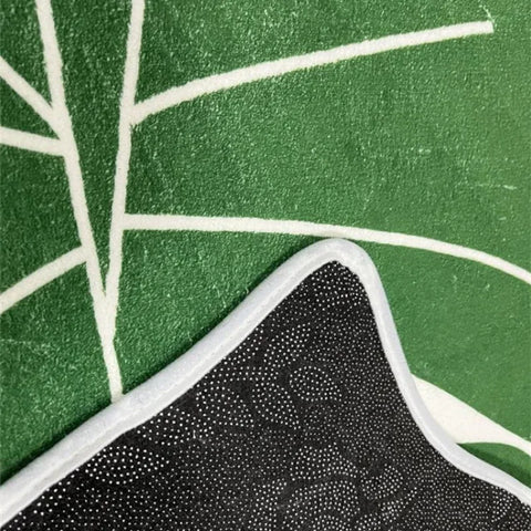 Navak Carpet Top Quality Ins Irregular Leaf Soft Carpet Coffee Table Carpets Living Room Decoration Bedroom Green Mats Kids Bedside Area Rug