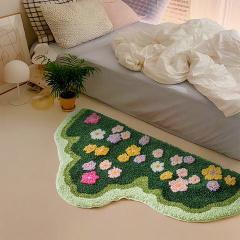 Navak Carpet Nordic Style Bedroom Decor Carpet Home Fluffy Soft Rug Irregular Shapes Carpets for Living Room Thickend Plush Bedside Floor Mat