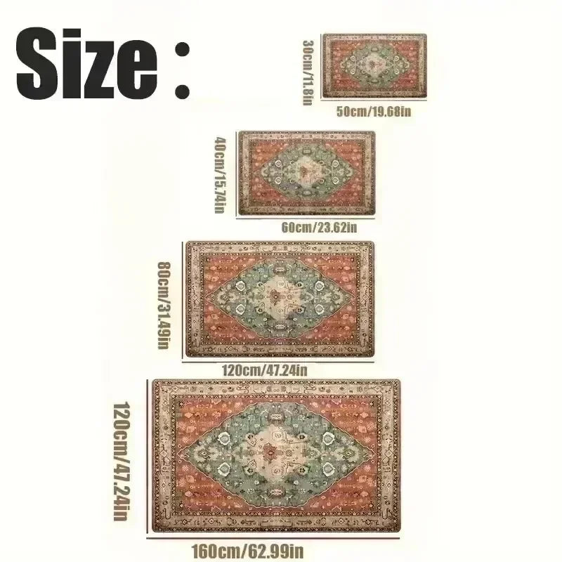 Navak Carpet American Retro Carpet Blue Brown Living Room High-grade Bedroom Bedside Floor Mat Cloakroom Sofa Simple Rug Alfombra Decorate