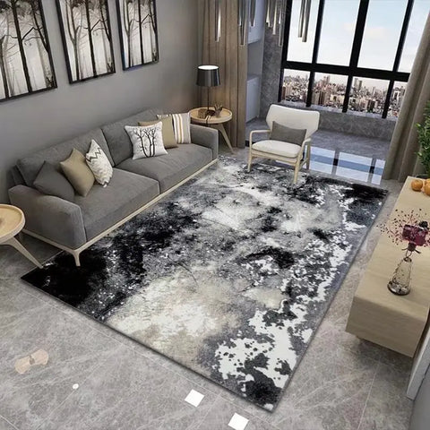 Navak Carpet Marble Pattern Area Rug – Soft Living Room Carpet, Non-Slip Washable Floor Mat for Bedroom, Bedside, Modern Home Decor