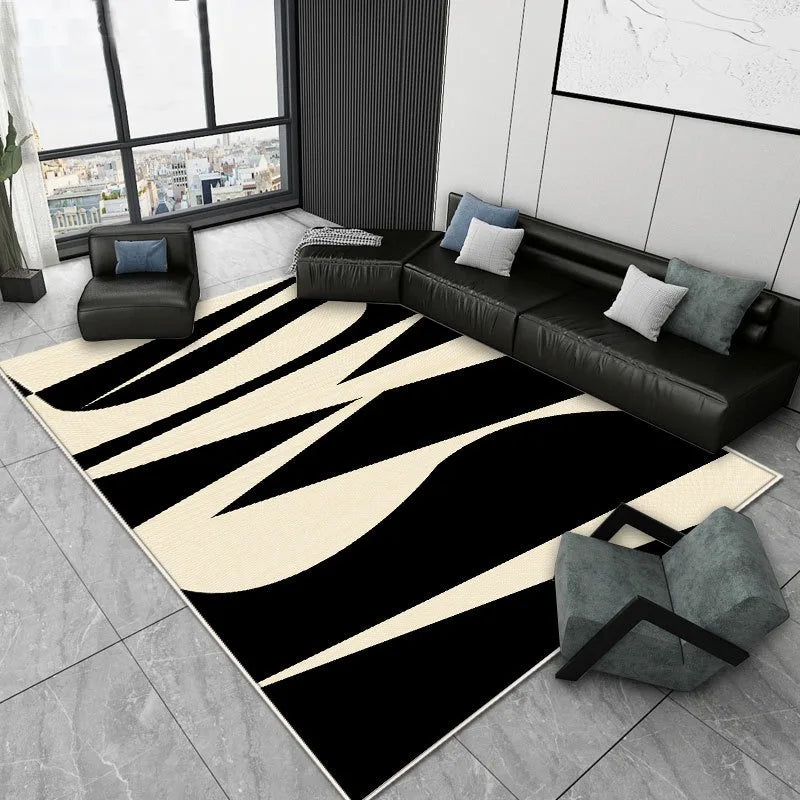 Navak Carpet Simple Abstract Art Style Carpet Living Room Sofa Bedroom Study Kitchen Entrance Door Mat Non-slip Cartoon Retro Home Decor Rug