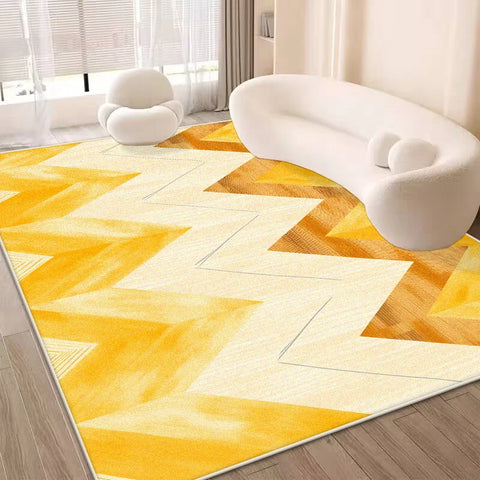 Navak Carpet Nordic Abstract Yellow Large Size Rugs for Living Room Light Luxury Sofa Area Decoration Carpets Home Bedroom Non-slip Floor Mat