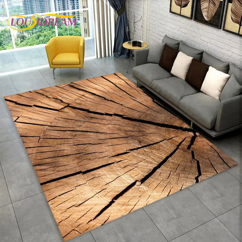 Navak Carpet 3D HD Wood Grain Retro Area Rug Large,Carpet Rug for Home Living Room Kids Bedroom Sofa Doormat Decor,Kitchen Non-slip Floor Mat