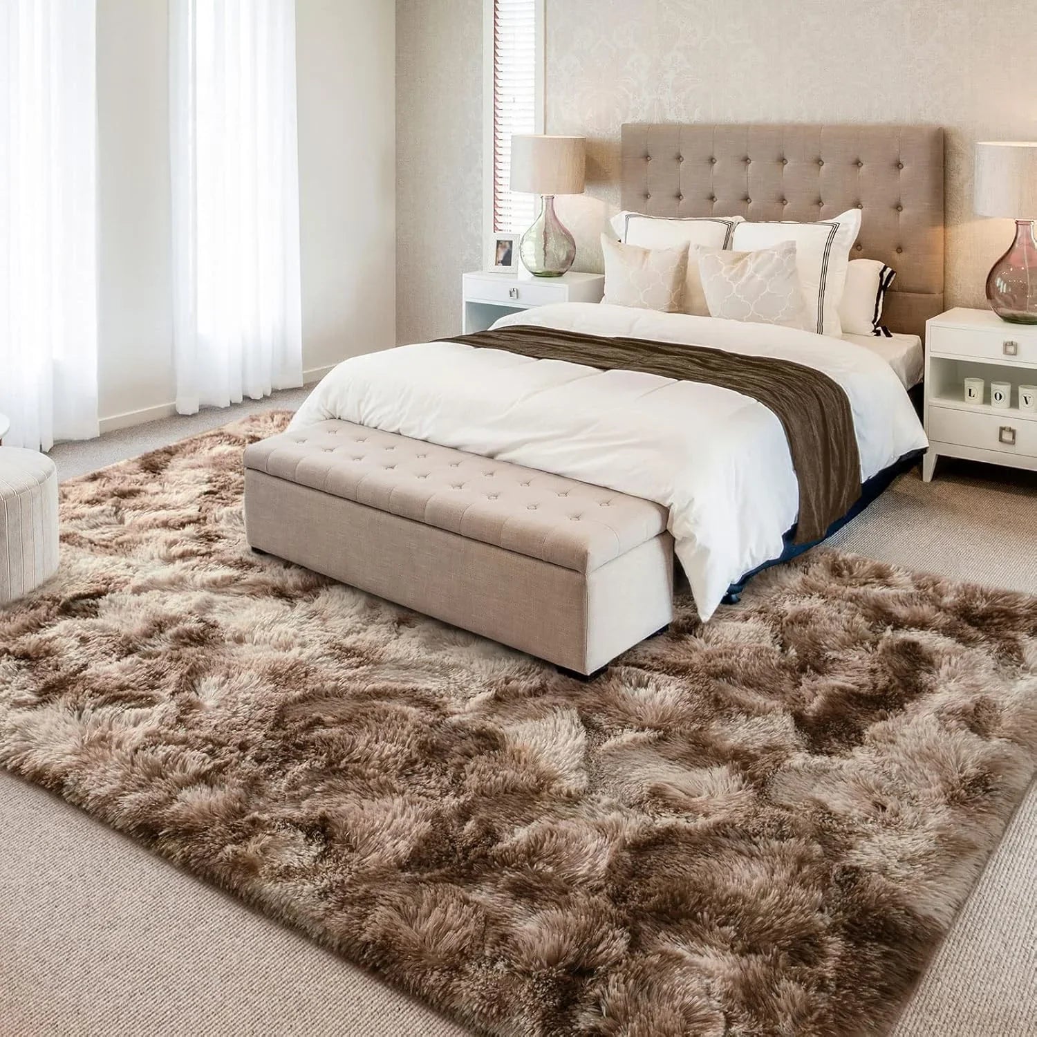 Navak Carpet Exclusive Picks Tie-dye Carpet Living Room Coffee Table Cushion Shaggy Washable Bedroom Modern Scandinavian Soft Cozy Mat Home Decor Rug