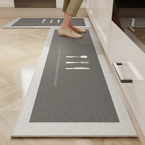 Navak Carpet Exclusive Picks 1/2PC Cartoon Easy To Manage Kitchen Floor Mat Home Long Crystal Velvet Carpet Dirt Resistant and Non-Slip Floor Mat