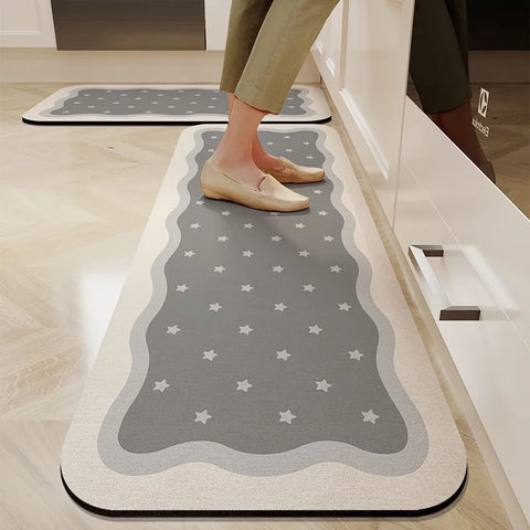 Navak Carpet Exclusive Picks Non-Slip Waterproof Kitchen Mat-Diatomaceous Earth Absorbent Rug, Anti-Fatigue Floor Pad for Indoor, Eco-Friendly Design