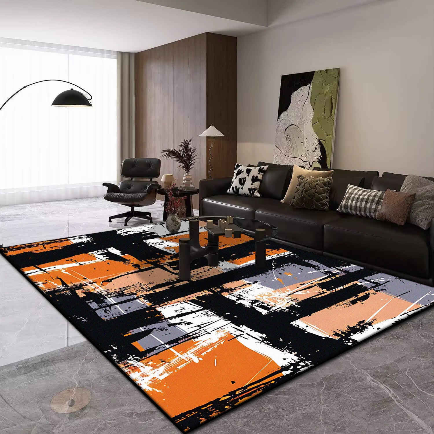 Navak Carpet Modern Abstract Carpet Large Living Room Light Luxury Sofa Non-slip Rug Washable Balcony Decoration Rug Children's Bedroom Mat
