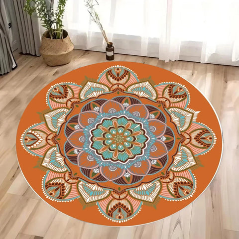 Navak Carpet Bohemia Luxury Classical Round Carpet Living Room Rug Simple Bedroom Toilet Washroom Rugs Comfortable Floor Mats Decoration