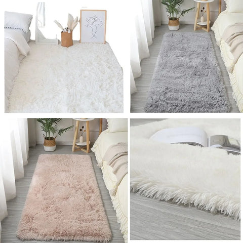 Navak Carpet Bedside Rugs For Children's Room Cute Girls Floor Soft Mat Living Room Decoration White Fluffy Large Kids Pink Bedroom Carpet