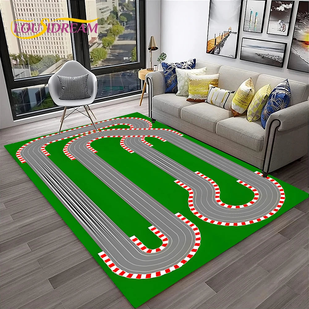 Navak Carpet Child Playmat Traffic Highway City Playroom Carpet Rug for Home Living Room Bedroom Doormat Decor, Area Rug Non-slip Floor Mat