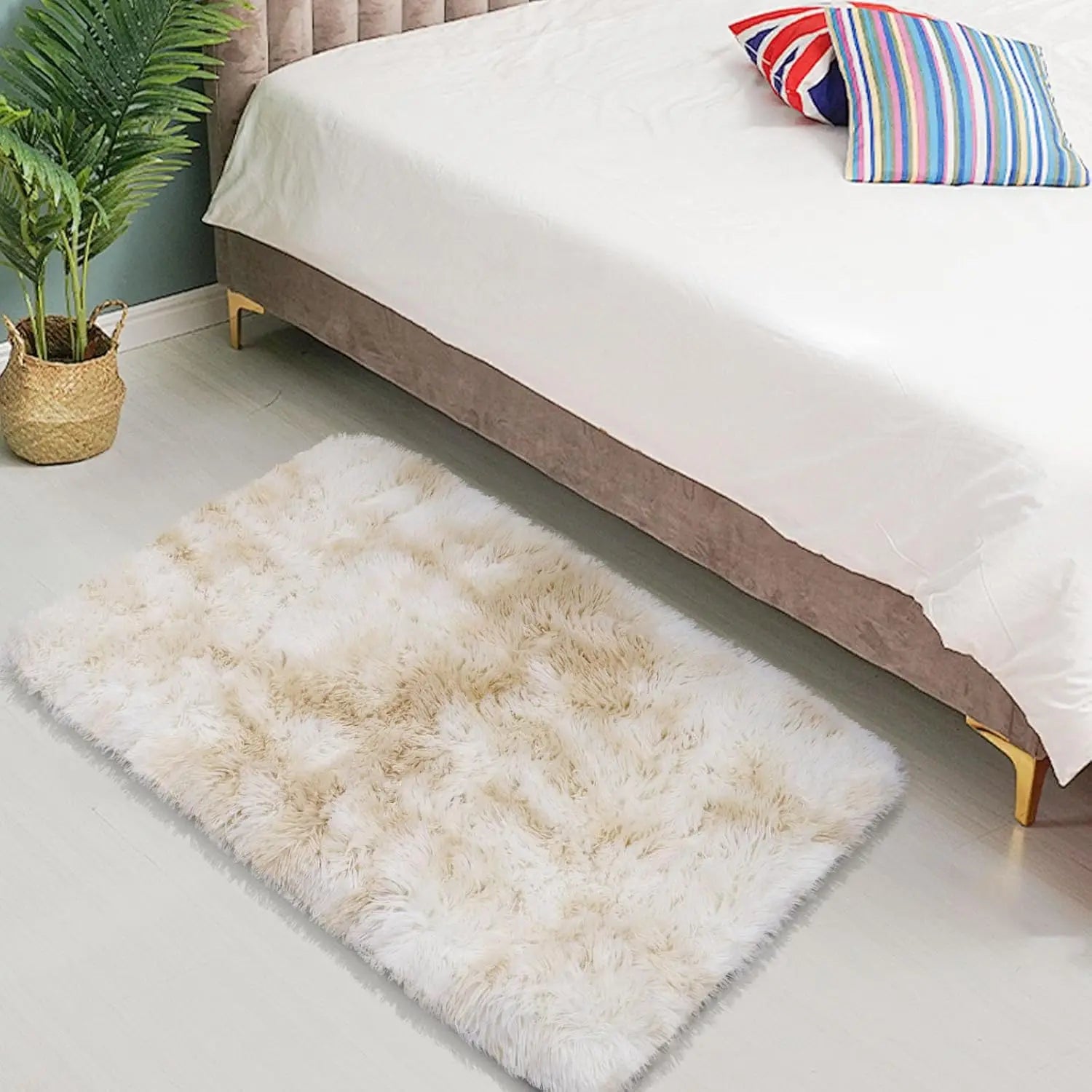 Navak Carpet Exclusive Picks 40X60CM Silk Wool Rug Thickened Bedside Living Room Nursery Soft Home Decor Carpet Washable Dirt Repellent Mat
