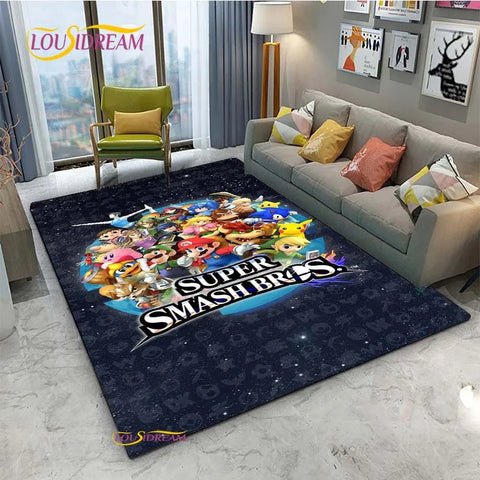 Navak Carpet Mario Cartoon Anime Carpet for Living Room Bedroom Cute Rugs Table Kitchen Door Kids Un-slip Floor Mats Alfombra Birthday gift