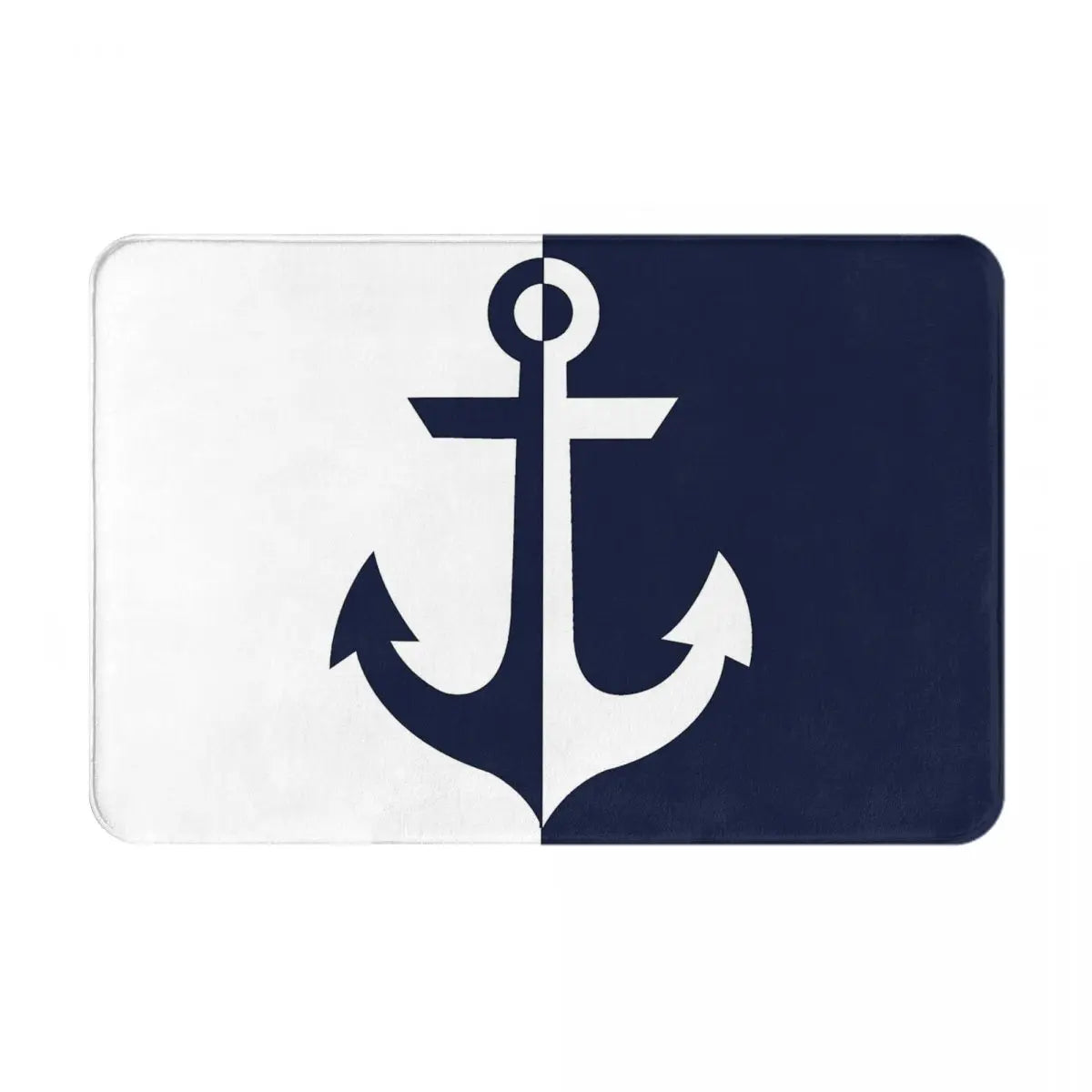 Navak Carpet Anchor Nautical White & Navy Anti-slip Doormat Floor Mat Cushion Carpet Rug for Kitchen Entrance Home Bathroom Living room Mats