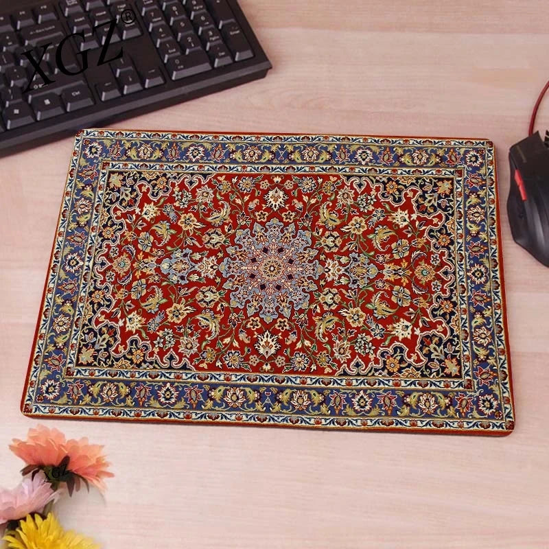 Navak Carpet Keyboard Computer Mousepad Persian Carpet Aesthetic Notbooks Rubber Mouse Mat Gaming Laptops Table Desk Rug Adhesive-Protective