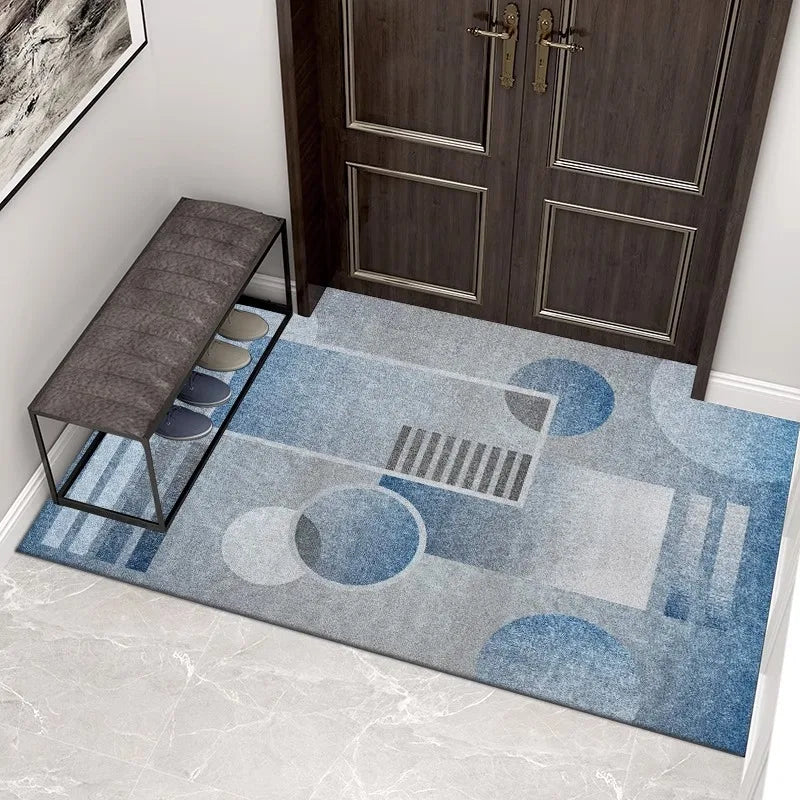 Navak Carpet Europe Style Geometry Round Pattern Carpet Living Room Sofa Bedroom Study Kitchen Entrance Door Mat Non-slip Fashion Decor Rug