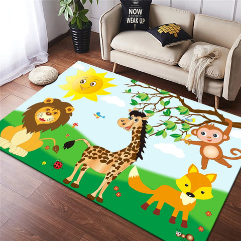 Navak Carpet Cartoon Hopscotch Flannel Carpet for Bedroom Living Room Bedside Girl Room Floor Mats Home Decor Layout Sofa Cushion Rug