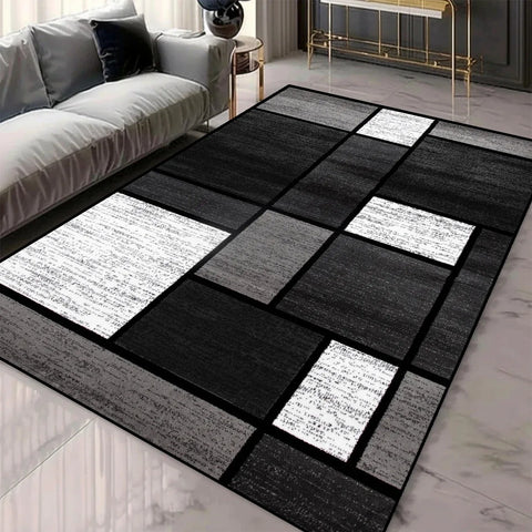 Navak Carpet Geometric Pattern 3D Area Rugs for Living Room and bedroom decor Washable Carpets with Non-slip Backing European Inspired Mats
